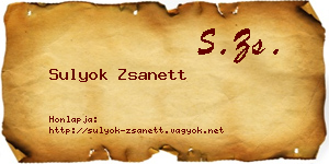 Sulyok Zsanett névjegykártya